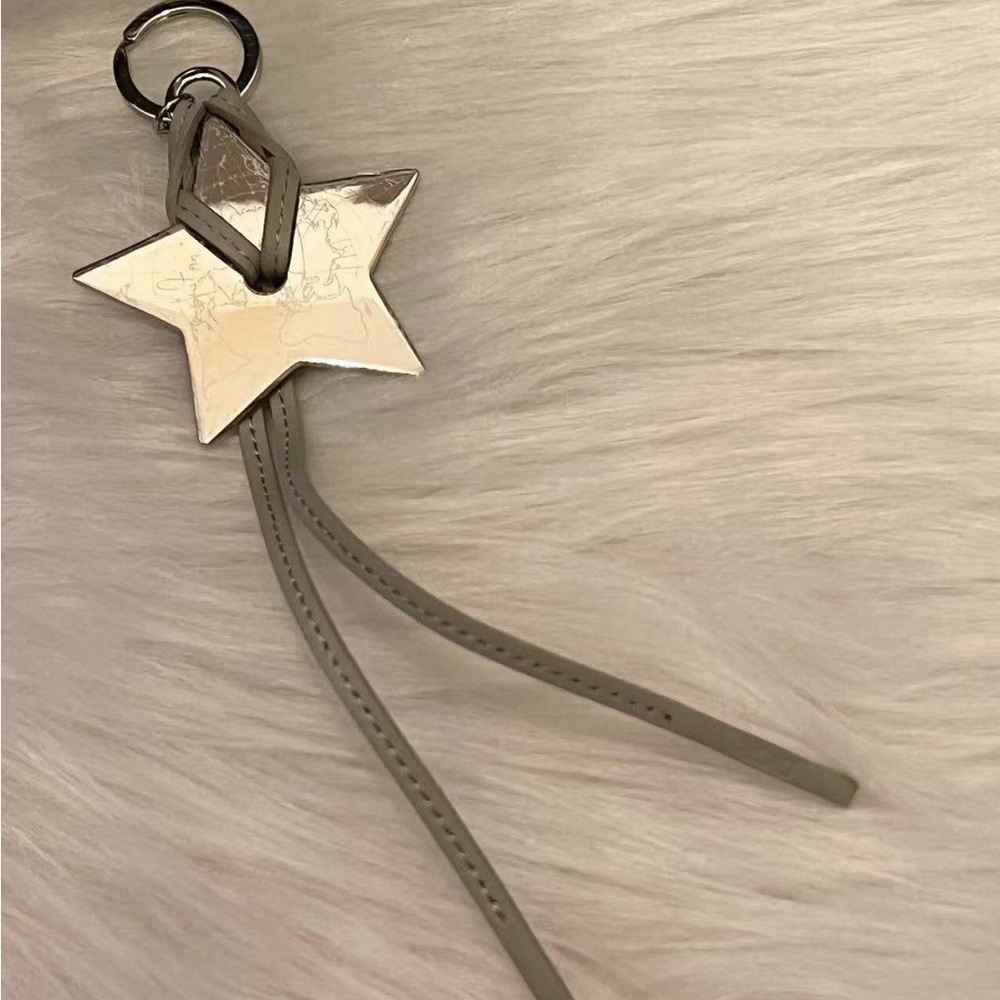 Dior - Silver Star Charm Accessory With World Map Print